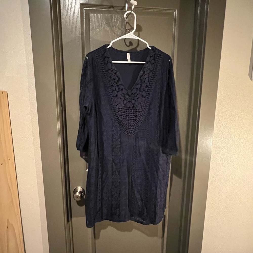 Navy blue lacy dress from Target